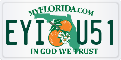 FL license plate EYIU51