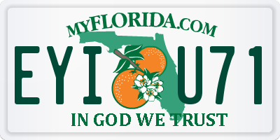FL license plate EYIU71
