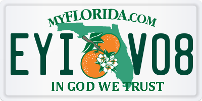 FL license plate EYIV08