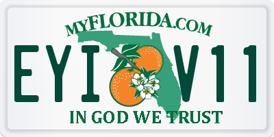 FL license plate EYIV11