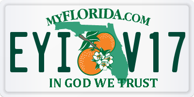 FL license plate EYIV17