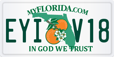 FL license plate EYIV18