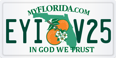 FL license plate EYIV25
