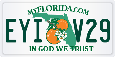 FL license plate EYIV29