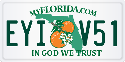 FL license plate EYIV51