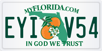 FL license plate EYIV54