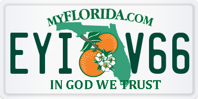 FL license plate EYIV66