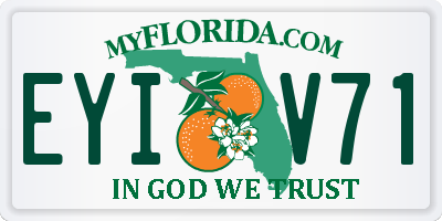 FL license plate EYIV71