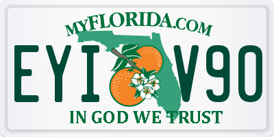 FL license plate EYIV90