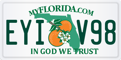 FL license plate EYIV98
