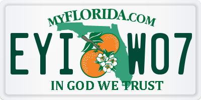 FL license plate EYIW07