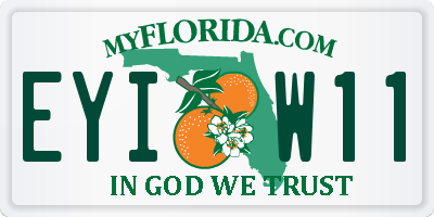 FL license plate EYIW11