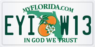 FL license plate EYIW13