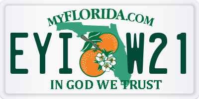 FL license plate EYIW21