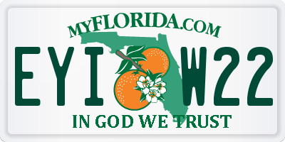 FL license plate EYIW22