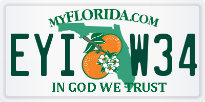 FL license plate EYIW34
