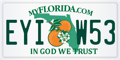 FL license plate EYIW53