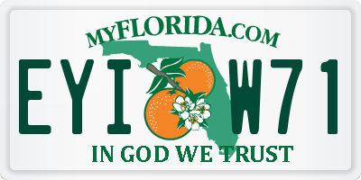 FL license plate EYIW71