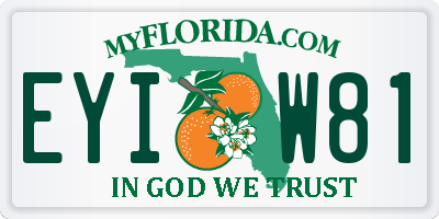 FL license plate EYIW81