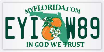 FL license plate EYIW89