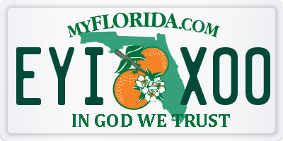 FL license plate EYIX00