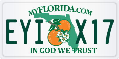 FL license plate EYIX17