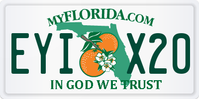 FL license plate EYIX20