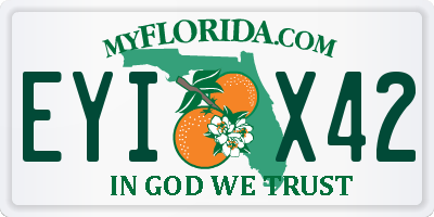 FL license plate EYIX42