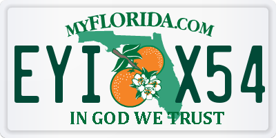 FL license plate EYIX54