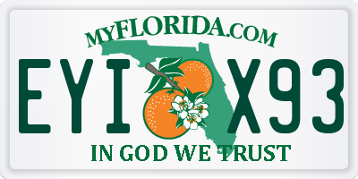 FL license plate EYIX93