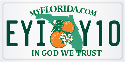 FL license plate EYIY10