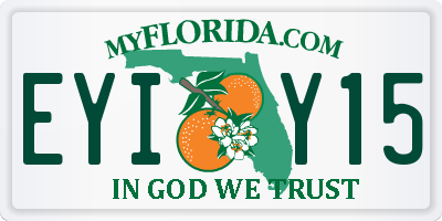 FL license plate EYIY15