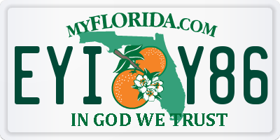 FL license plate EYIY86