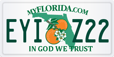 FL license plate EYIZ22