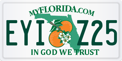 FL license plate EYIZ25