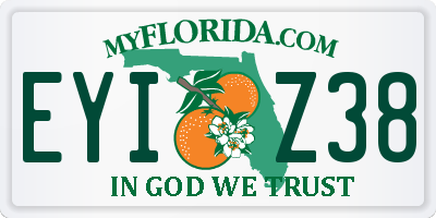FL license plate EYIZ38