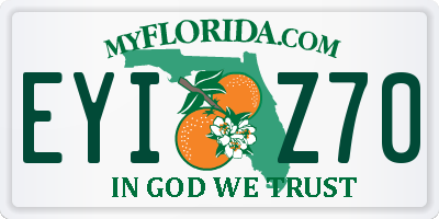 FL license plate EYIZ70
