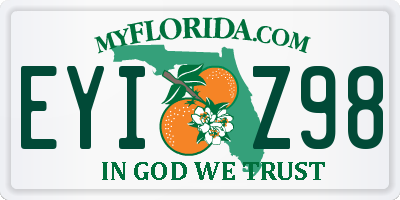 FL license plate EYIZ98