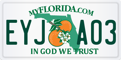 FL license plate EYJA03