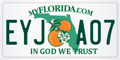FL license plate EYJA07