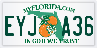 FL license plate EYJA36