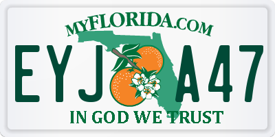 FL license plate EYJA47