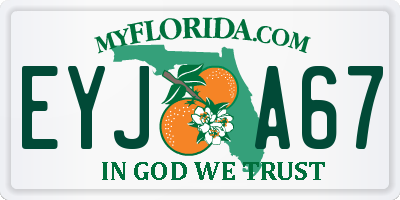 FL license plate EYJA67