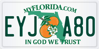 FL license plate EYJA80