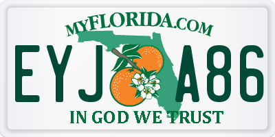 FL license plate EYJA86