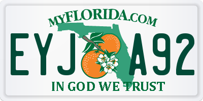 FL license plate EYJA92