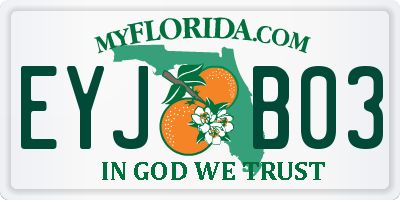 FL license plate EYJB03