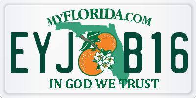 FL license plate EYJB16