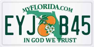 FL license plate EYJB45