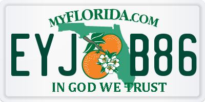 FL license plate EYJB86